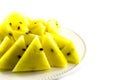 Slices of yellow watermelon Royalty Free Stock Photo