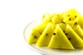 Slices of yellow watermelon Royalty Free Stock Photo