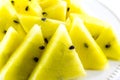 Slices of yellow watermelon Royalty Free Stock Photo
