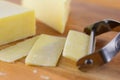 Slicing cheese Royalty Free Stock Photo