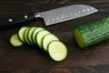 Slicing an English Cucumber