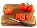 Slicing tomatoes