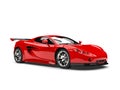 Slick red super sports car - beauty shot