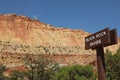 Slick Rock Divide Sign in Capitol Reef National Park. Utah Royalty Free Stock Photo