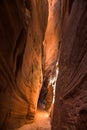 Slickrock Canyon Rock Walls With Light In Northwest Colorado