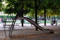 Slide in a children's playground in the Place des Vosges in Paris, France Royalty Free Stock Photo