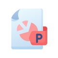 Slide document file paper page single isolated icon with smooth style