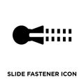 slide fastener icon vector isolated on white background, logo co