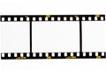 Slide film strips with empty frames Royalty Free Stock Photo
