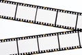 Slide film strips with empty frames Royalty Free Stock Photo