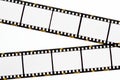 Slide film strips with empty frames Royalty Free Stock Photo