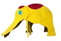 Slide in the form of an old yellow elephant Royalty Free Stock Photo