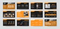 Slide presentation template for use in annual report business analytics document layout