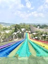 Slide ride in Semili Bawen hamlet, Central Java, Indonesia