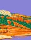 Slide Rock State Park located in Oak Creek Canyon Sedona Arizona USA WPA Poster Art Royalty Free Stock Photo