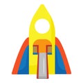 Slide rocket icon cartoon vector. Park outdoor Royalty Free Stock Photo