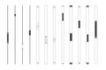 Slide scroll bar set slider. UI control web elements. Scrollbar control panel for power, volume, brightness, Design Royalty Free Stock Photo