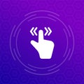 Slide, scroll icon, hand gesture vector pictogram