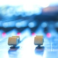 Slide sound control of the soundboard. Royalty Free Stock Photo