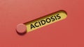slide switch spelling with text acidosis. Royalty Free Stock Photo