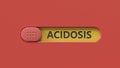 slide switch spelling with text acidosis. Royalty Free Stock Photo