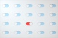 Slide switch and touch button, science and technology, 3d rendering