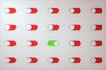 Slide switch and touch button, science and technology, 3d rendering