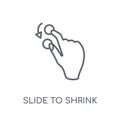Slide to shrink linear icon. Modern outline Slide to shrink logo