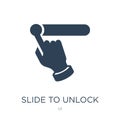 slide to unlock icon in trendy design style. slide to unlock icon isolated on white background. slide to unlock vector icon simple