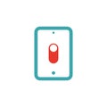 Slide to unlock or lock for tablet vector illustration.
