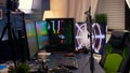 Slide view of streaming home studio