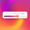 Slider emoji in social media with trendy background