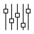 Slider, fader, potentiometer icon - Editable stroke