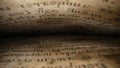 Macro background of saved medieval book with ancient writings.Archival artifacts