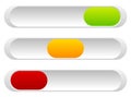 Slider power switches, toggles in 3 states. Power on, standby, p