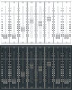 Sliders or faders control board blueprints