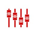 Sliders or faders control board, Fader icon