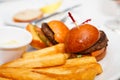 Sliders and French Fries Royalty Free Stock Photo