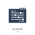 sliders icon in trendy design style. sliders icon isolated on white background. sliders vector icon simple and modern flat symbol