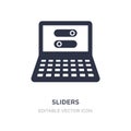 sliders icon on white background. Simple element illustration from Web concept