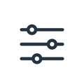 sliders vector icon. sliders editable stroke. sliders linear symbol for use on web and mobile apps, logo, print media. Thin line