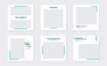 Slides Abstract Unique Editable Minimal Social Media Banner Pastel Green Template. For personal & business