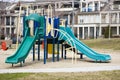 Slides at playground ( schoolyard )