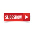 Slideshow button vector red Royalty Free Stock Photo