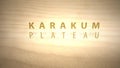Sliding across warm animated Desert Dunes with text - Karakum Plateau