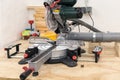 Sliding compound miter saw Royalty Free Stock Photo