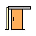 sliding door color icon  illustration Royalty Free Stock Photo