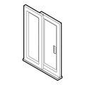 Sliding door icon, outline style Royalty Free Stock Photo