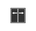Sliding door icon. Vector illustration. Royalty Free Stock Photo