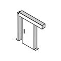 sliding door isometric icon vector illustration Royalty Free Stock Photo